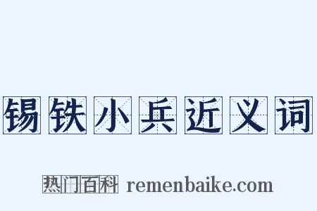 锡铁小兵近义词是什么意思的图片